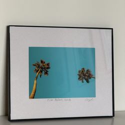 Twin Palm Trees Framed Photo Art 8x10” 