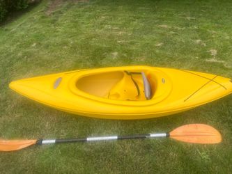 Kayak with paddle