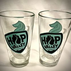 Seattle kraken Hop Valley 16oz Pint Glasses Set Of 2