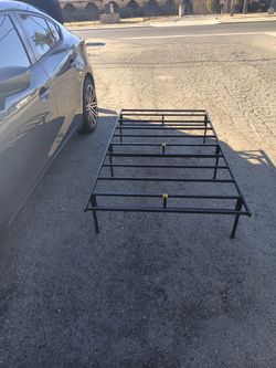 Twin Size Foldable Metal Frame For A Mattress To Go On Top