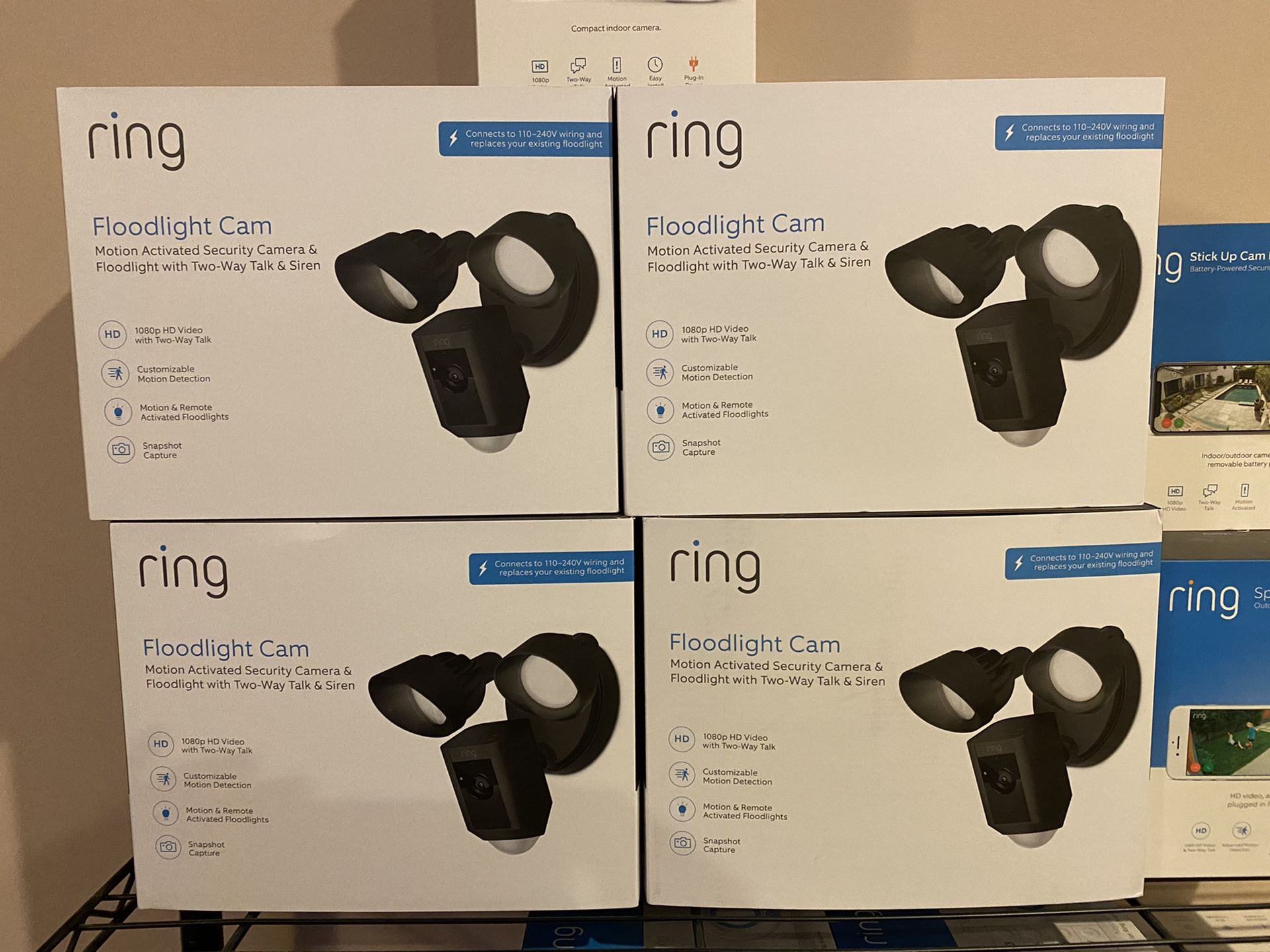 Firm Price : Brand New Ring Floodlight Camera Wired $200 each
