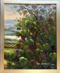 Vineyard Scene Oil Painting