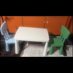 IKEA table  White Chair