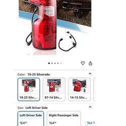 VPIMOZO Tail Lights Assembly Compatible With 19-23 2019 2020 2021 2022 2023 Chevy Silverado 1/3500HD Halogen Rear Tail Light Housing With Bulb