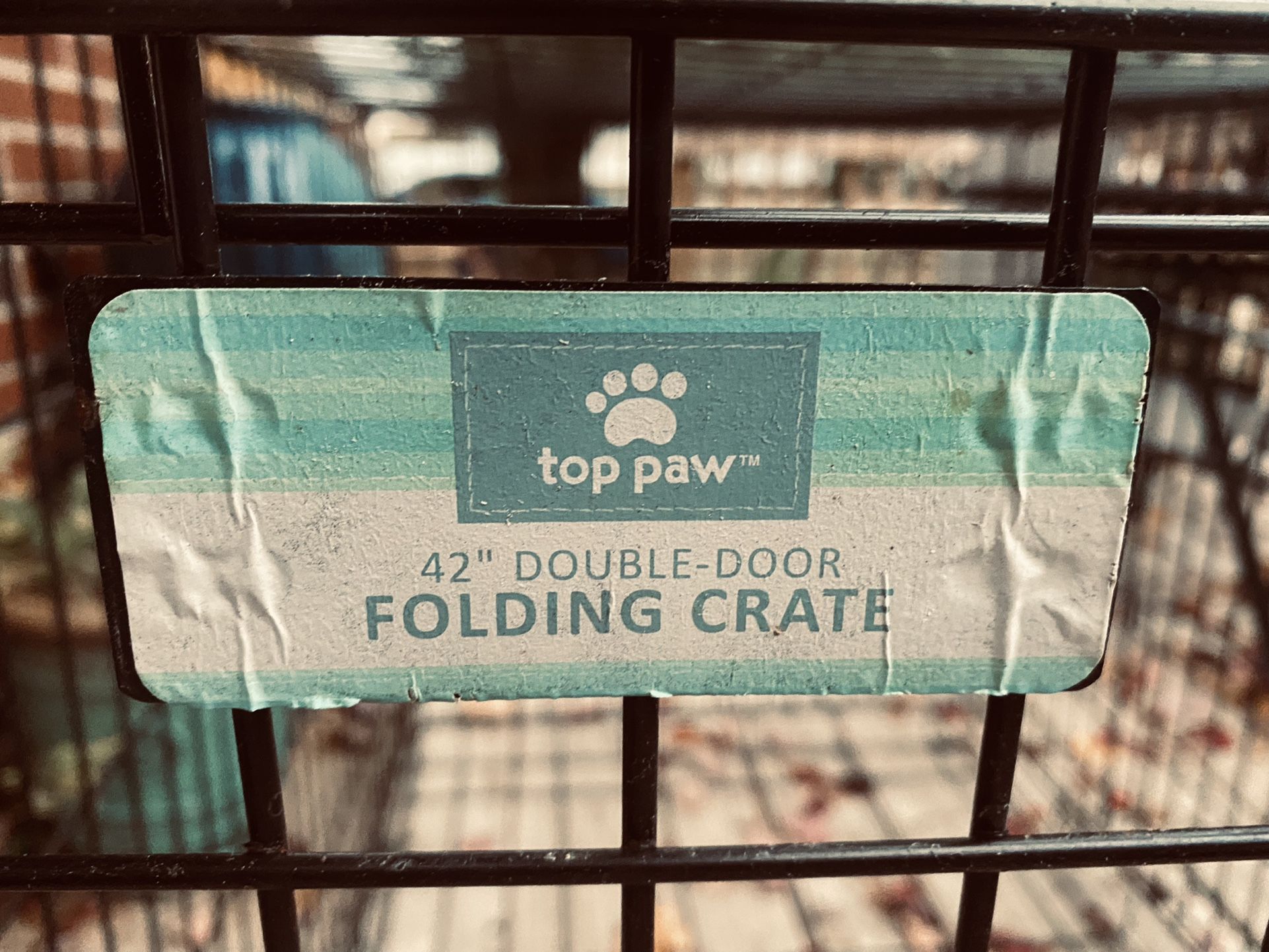 Top Paw Double Door Folding Crate 