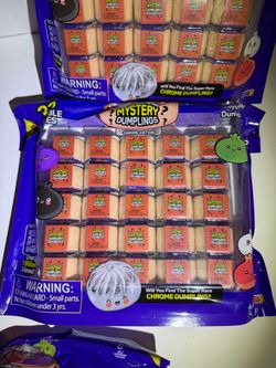 Rms  Crazy Fun RARE 25 Pack Mini Mystery Squishy Dumpling Set Chrome Halloween