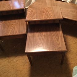 Vintage Danish Modern Set Of 3 Tables