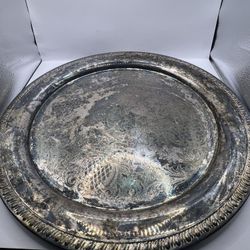 Vintage,  Leonard , Silverplayted Serving Tray d-15 Inc