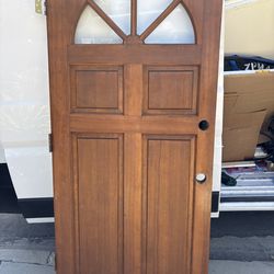 Exterior solid wood door