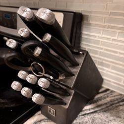 henckels Kitchen  Knives Set With Black Block