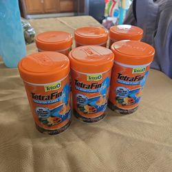 6 X 2.2 0z TETRA FIN PLUS GOLDFISH FLAKES BRAND NEW