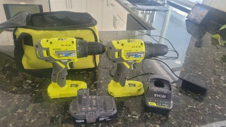Ryobi 18V Drills, Battery And Charger