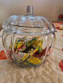 Glass Pumpkin Jar