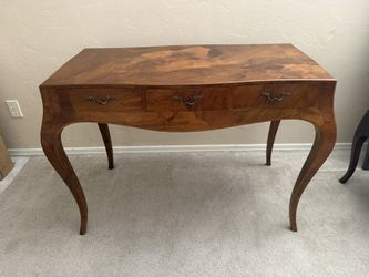 Italian Mid-Century Writing Desk with Oyster Burl Veneer, 1950s