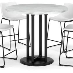 Centiar Counter Height Dining Table and 4 Barstools Red-Hot Clearance