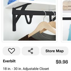 Adjustable Closet Black x5