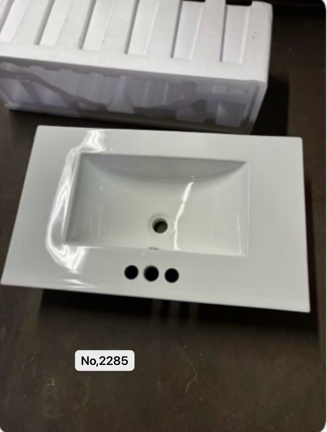 30 in. Ancillary 3 Hole Classic Contemporary Rectangular Ceramic Single Sink Basin Vanity Top White