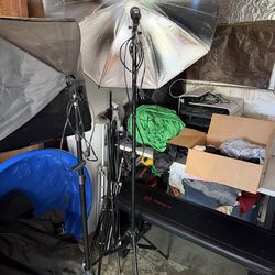 Lighting equipment, back drops, tripod