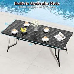 Costway 76"x36" Rectangle Outdoor Table