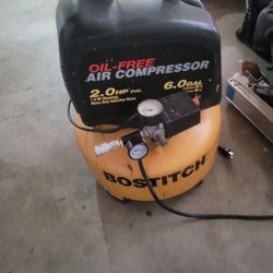 Bostitch 2 HP 6 Gal Oil-Free Air Compressor.