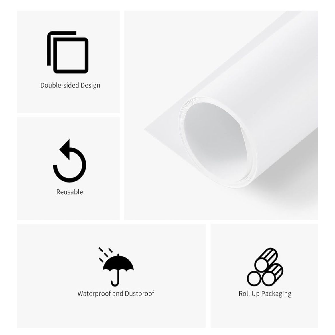 PVC White Photography Backdrop NEW