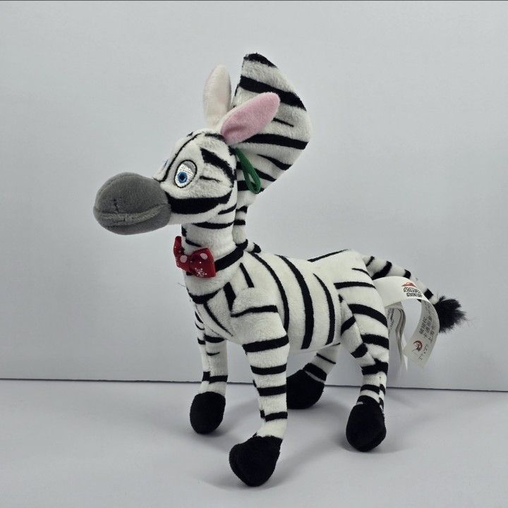 Madagascar Marty The Zebra Plush 8" Stuffed Animal Bendable Pizza Hut China Rare