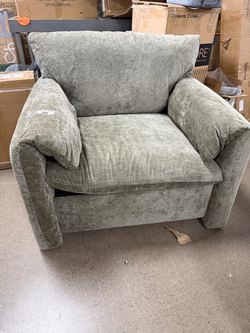 Matcha Green Chenille Accent Chair