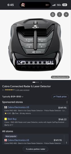 Cobra RAD 480i Police Radar