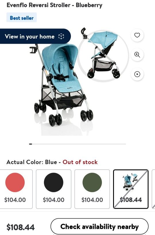 Urbini Reversi Stroller Blue