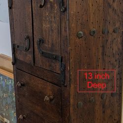 Herreria Suarez Baroque Style Narrow Cabinet With Iron Mountings