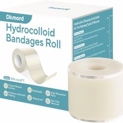 Hydrocolloid Bandages for Wound Care Dressing, 6.6ft Hydrocolloid Roll DIY Size 
