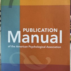 PUBLICATION Manual of the American Psychological Association