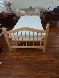 Twin bed frame with mattress