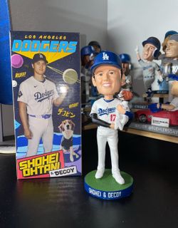 Shohei and Decoy Dodgers Bobbleheads