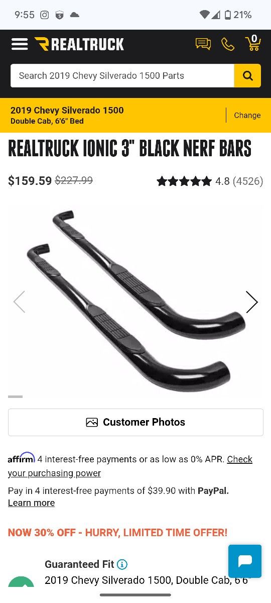 3" Nerf Bars/ Running Boards 2019-2023 Silverado/Sierra
