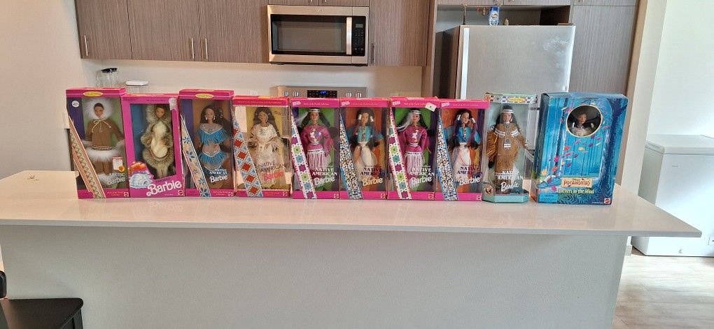Early 90' s Native American Barbie Collection