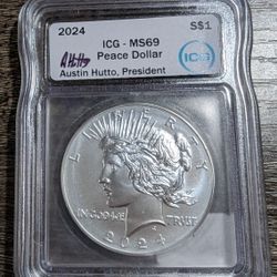 ICG 2024 MS 69 Peace Dollar