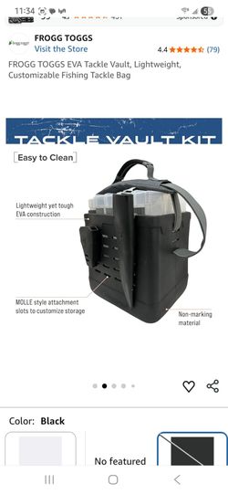 FROGG TOGGS EVA Tackle Vault Tote, Lightweight Customizable Tackle box Bag with Accessories fishing