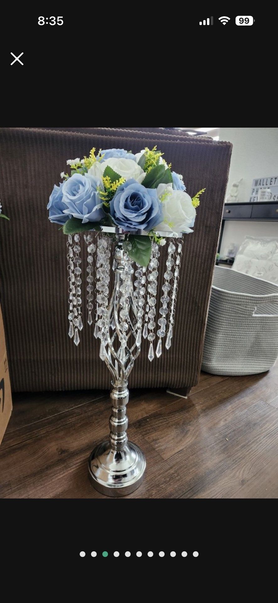 Dusty Blue Flowers decor