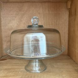 Moving sale- glass cake stand