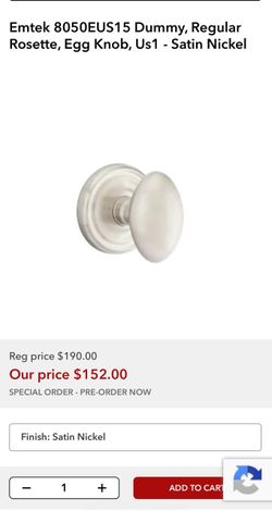 Emtek Egg 80 Brass Classic Full Dummy Knobset – NEW IN BOX