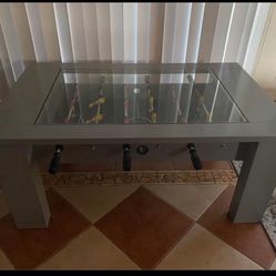 Grey Short Foosball Table.  