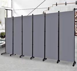 New in it’s box 6-Panel Folding Room Divider with Wheels, Freestanding Privacy Screen, Portable Part