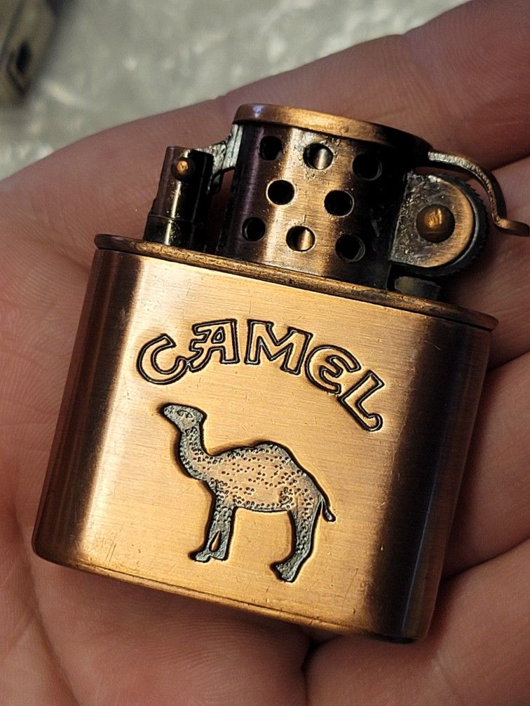 Camel Like New Oil Lighter Vintage Brass Amd Copper
