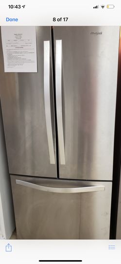 Whirlpool stainless steel fridge