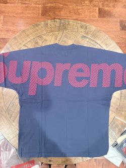 Sizes S, & M Supreme FW26’ week 6 Checkerboard Intarsia S/S Top Navy
