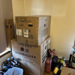 New Dishwasher In Box And Microwave 