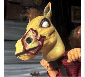 Halloween Rocking horse girl animatronic