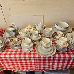 Mixed China tea set,plates