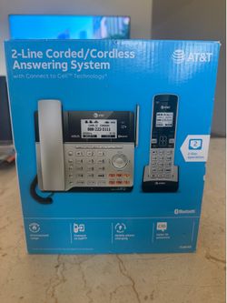New AT&T TL86103 2-Line Corded/Cordless Phone System with Bluetooth